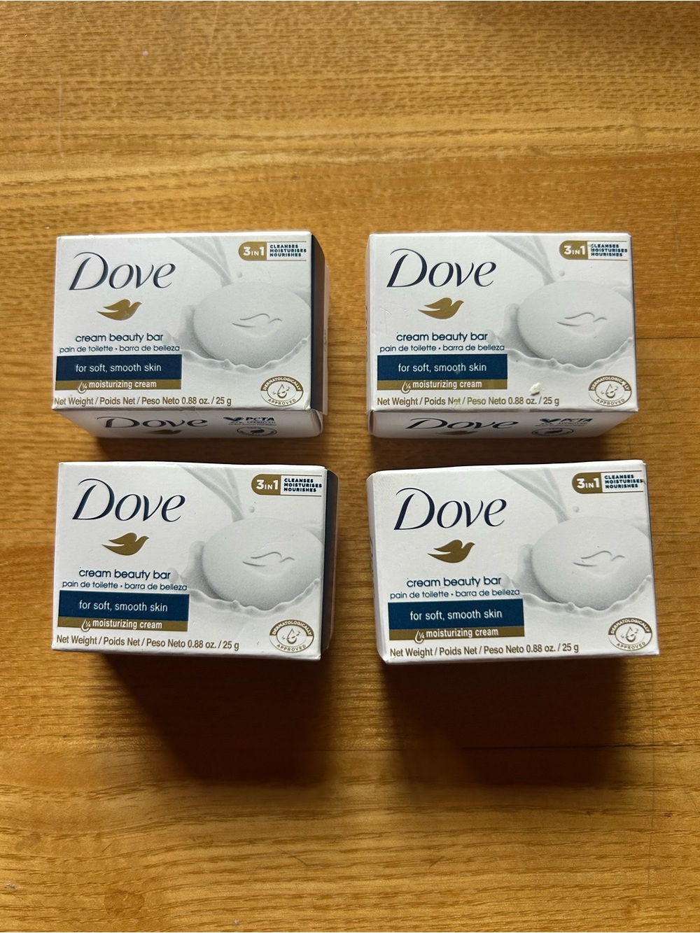4 Mini Dove Cream Beauty Bars  -